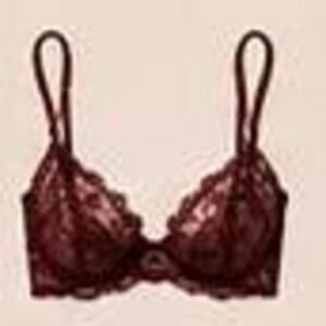 Burgundy lace bra