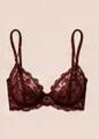 Burgundy lace bra